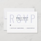 Monogramm Typografie Einfache, fette, monochrome H RSVP Karte (Vorderseite)