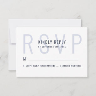 Monogramm Typografie Einfache, fette, monochrome H RSVP Karte