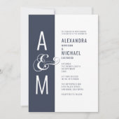 Monogramm Typografie Einfaches, fett Minimalistisc Einladung (Vorderseite)