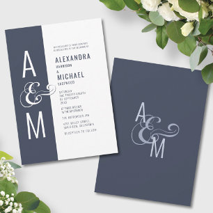Monogramm Typografie Einfaches, fett Minimalistisc Einladung