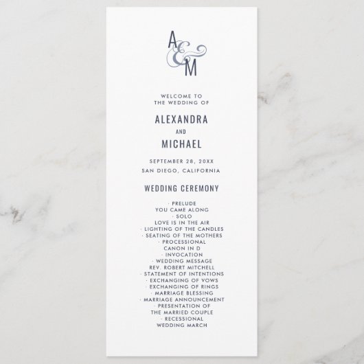 Monogramm Typografie Einfaches, fett Minimalistisc Programm (Vorderseite)