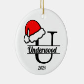 Monogramm U | beidseitig Keramik Ornament (Rechts)