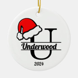 Monogramm U | beidseitig Keramik Ornament