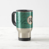 Monogramm u. Blätter Reisebecher (Vorderseite Links)