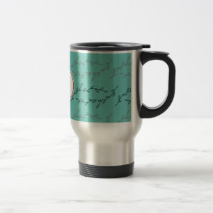 Monogramm u. Blätter Reisebecher