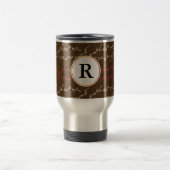 Monogramm u. Blätter Reisebecher (Mittel)