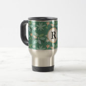 Monogramm u. Blätter Reisebecher (Vorderseite Links)
