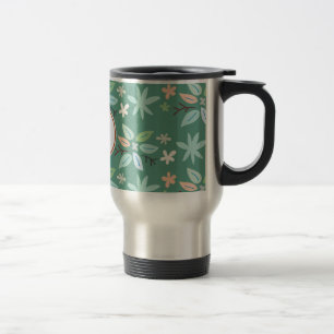 Monogramm u. Blätter Reisebecher