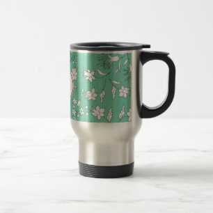 Monogramm u. Blumen Reisebecher