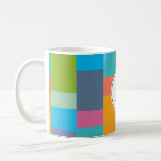 Monogramm u. buntes gemustertes kaffeetasse (Links)
