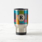 Monogramm u. buntes gemustertes reisebecher (Mittel)