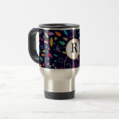Monogramm u. buntes gemustertes reisebecher (Vorderseite Links)