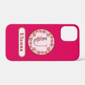 Monogramm U Floral Custom Case-Mate iPhone Hülle (Rückseite (Horizontal))