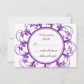 Monogramm UAWG (lila) RSVP Karte (Vorderseite)
