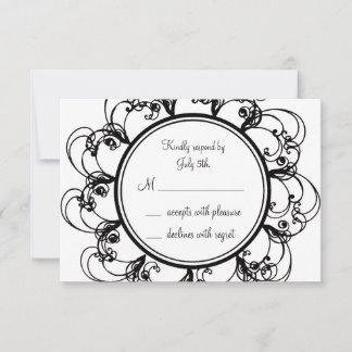 Monogramm-UAWG (weiß) RSVP Karte