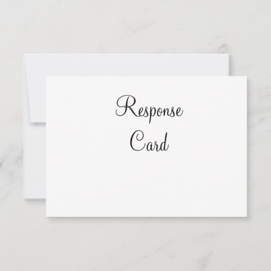 Monogramm-UAWG (weiß) RSVP Karte (Rückseite)