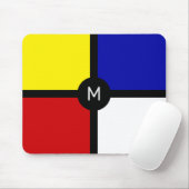 Monogramm über stilistische Mondrian Inspirierte K Mousepad (Mit Mouse)