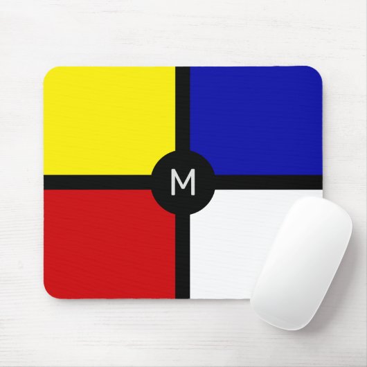 Monogramm über stilistische Mondrian Inspirierte K Mousepad (Mit Mouse)