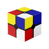 Monogramm über stilistische Mondrian Inspirierte K Würfel (Vorderseite Schrägansicht)