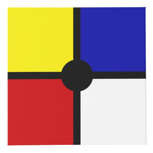 Monogramm über stilistische Mondrian Inspirierte K Würfel (Vorderseite)