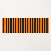Monogramm-Übungen für Halloween-Schwarze Streifen Yogamatte (Vorderseite (Horizontal))