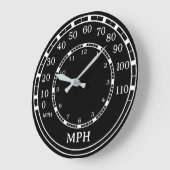 Monogramm-Uhr für das Black-Speedometer Große Wanduhr (Winkel)