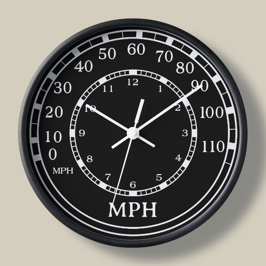 Monogramm-Uhr für das Black-Speedometer Uhr