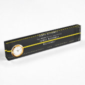 Monogramm-Uhr Namensplakette