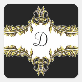 Monogramm-Umschlag Aufkleber