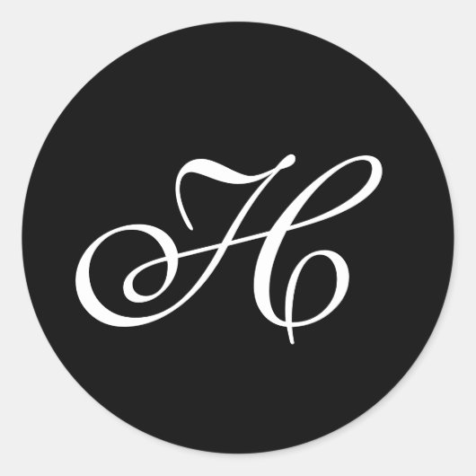 Monogramm-Umschlag Aufkleber (Vorderseite)