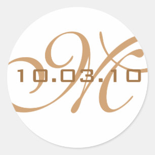 Monogramm-Umschlag Aufkleber