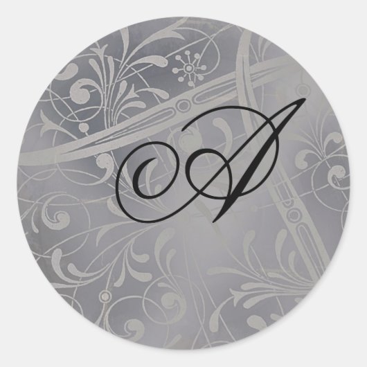 Monogramm-Umschlag Aufkleber (Vorderseite)