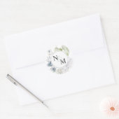 Monogramm-Umschlag Aufkleber für Chic, White und B (Umschlag)