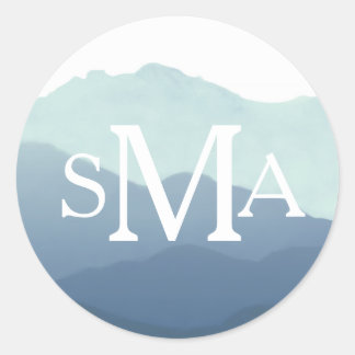 Monogramm-Umschlag Aufkleber für den Mountain Rang