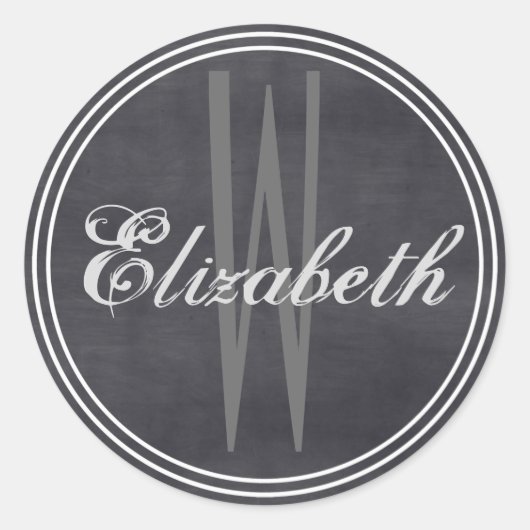 Monogramm-Umschlag Aufkleber für die Bezeichnung d (Vorderseite)