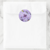 Monogramm Umschlag Aufkleber Lila Lavendel (Tasche)