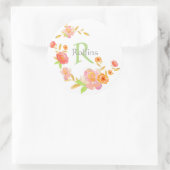 Monogramm-Umschlag Aufkleber und Aufkleber (Tasche)