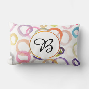 Monogramm- und Aquarellmalerei Lendenkissen
