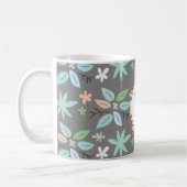 Monogramm und Blätter Kaffeetasse (Links)