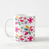 Monogramm und Blätter Kaffeetasse (Links)