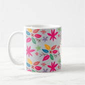 Monogramm und Blätter Kaffeetasse (Links)