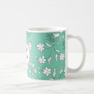Monogramm und Blume Kaffeetasse