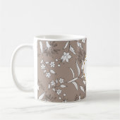 Monogramm und Blume Kaffeetasse (Links)