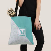 Monogramm und Blume Tasche (Von Nahem)