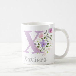 Monogramm und Christlicher Name Xaviera Kaffeetasse