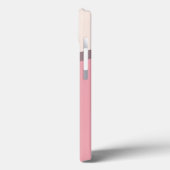 Monogramm und elegantes rosa 2-Design Case-Mate iPhone Hülle (Rückseite / Links)