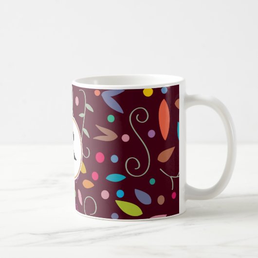 Monogramm und farbig gemustert kaffeetasse (Rechts)