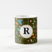 Monogramm und farbig gemustert kaffeetasse (Mittel)