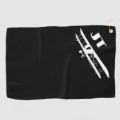 Monogramm und Flugzeug, einfache, Coole Luftfahrt Golfhandtuch (Horizontal)