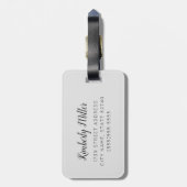 Monogramm-und Foto-Collage Gepäckanhänger (Rückseite vertikal)